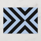 Light Blue und Black Chevrons Postkarte (Vorderseite)