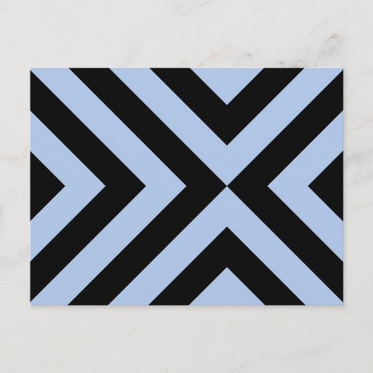 Light Blue und Black Chevrons Postkarte (Vorderseite)