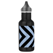Light Blue und Black Chevrons Trinkflasche (Links)