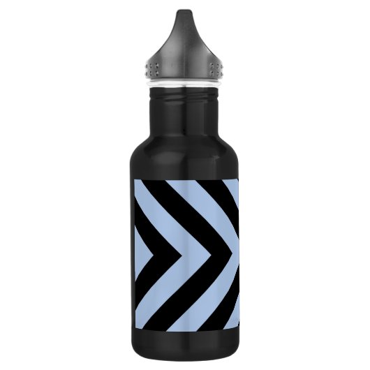 Light Blue und Black Chevrons Trinkflasche (Links)
