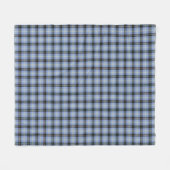 Light Blue und Black Kariert Clan Bell Tartan Fleecedecke (Vorderseite (Horizontal))