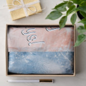 Light Blue und Coral Weihnachten Seidenpapier (Geschenk)