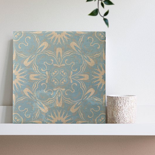 Light Blue und Cream Mosaik gestört Stone Look Fliese