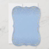 Light Blue und Gold Princess Quinceanera Birthday Einladung (Rückseite)