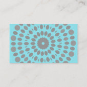 Light Blue und Gray Mandala Business Card Visitenkarte (Rückseite)