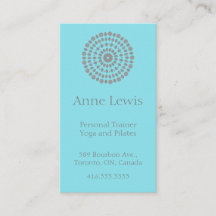 Light Blue und Gray Mandala Business Card