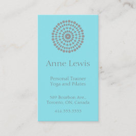 Light Blue und Gray Mandala Business Card Visitenkarte
