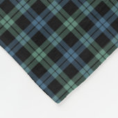 Light Blue und Green Campbell Clan Ancient Tartan Fleecedecke (Ecke)
