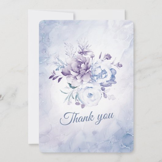 Light Blue und Lavender Wedding Einladung (Rückseite)