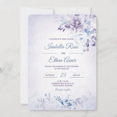 Light Blue und Lavender Wedding Einladung (Vorderseite)