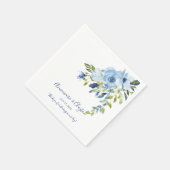 Light Blue und Navy Empfang | Serviette (Ecke)