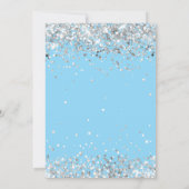 Light Blue und Silver 12. Geburtstag Einladung (Rückseite)