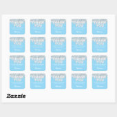 Light Blue und Silver Party Sticker für Favoriten (Blatt)