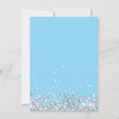 Light Blue und Silver Party Vielen Dank. Einladung (Rückseite)