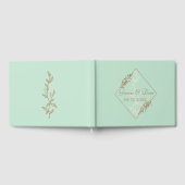 Light Blue und Tan Elegant Wedding Guest Book Gästebuch (Voll)