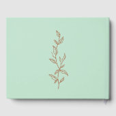 Light Blue und Tan Elegant Wedding Guest Book Gästebuch (Rückseite)