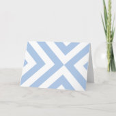Light Blue und White Chevrons Dankeskarte (Vorderseite)