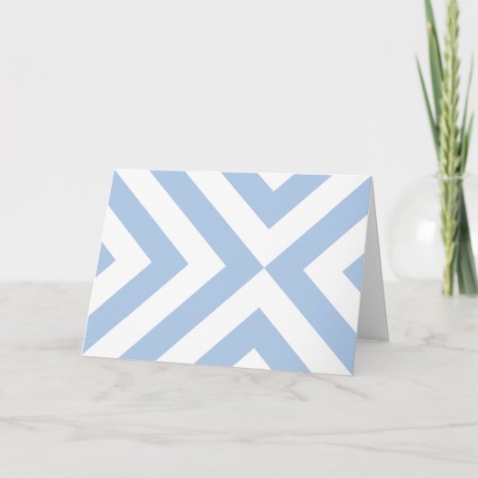 Light Blue und White Chevrons Dankeskarte (Vorderseite)