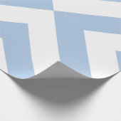 Light Blue und White Chevrons Geschenkpapier (Ecke)