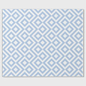 Light Blue und White Chevrons Geschenkpapier (Flach)