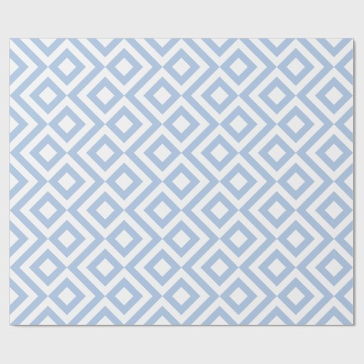Light Blue und White Chevrons Geschenkpapier (Flach)