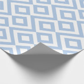 Light Blue und White Chevrons Geschenkpapier (Ecke)