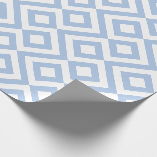Light Blue und White Chevrons Geschenkpapier (Ecke)