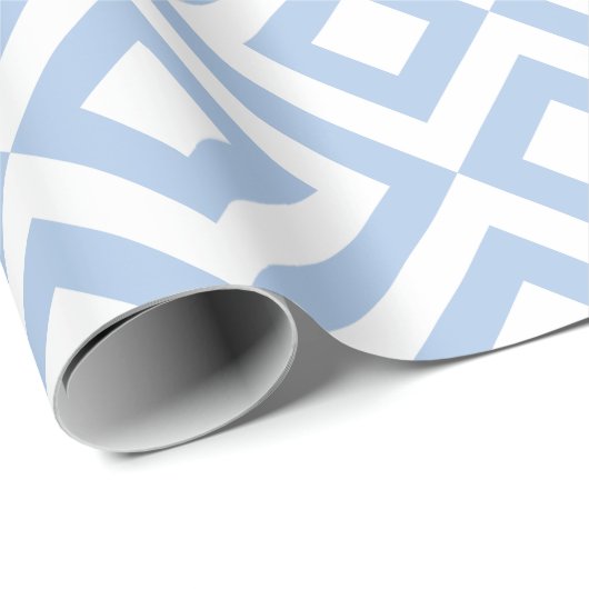 Light Blue und White Chevrons Geschenkpapier (Rolleneckpunkt)