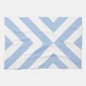 Light Blue und White Chevrons Handtuch (Horizontal)