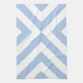 Light Blue und White Chevrons Handtuch (Vertikal)