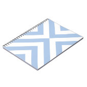 Light Blue und White Chevrons Notizblock (Linke Seite)