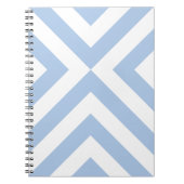 Light Blue und White Chevrons Notizblock (Vorderseite)