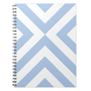 Light Blue und White Chevrons Notizblock