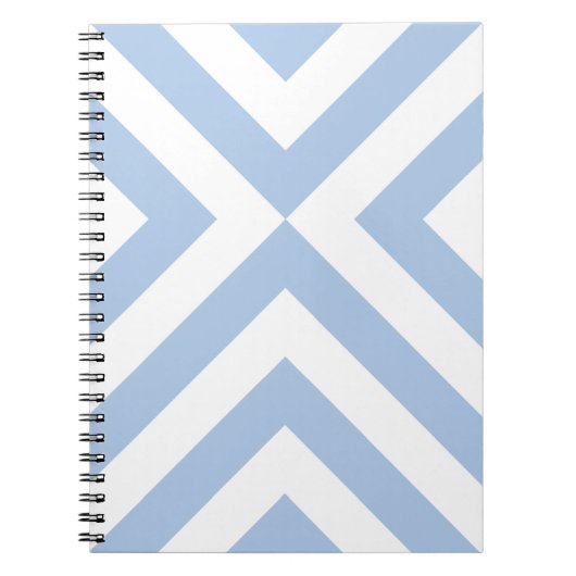 Light Blue und White Chevrons Notizblock (Vorderseite)