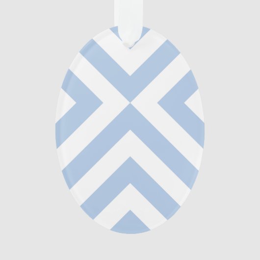 Light Blue und White Chevrons Ornament (Vorderseite)