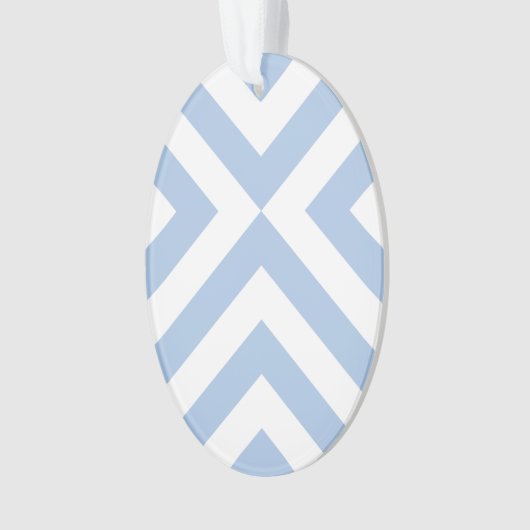 Light Blue und White Chevrons Ornament (Vorderseite)