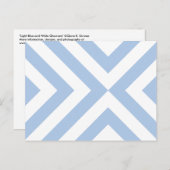 Light Blue und White Chevrons Postkarte (Vorne/Hinten)