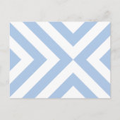 Light Blue und White Chevrons Postkarte (Vorderseite)