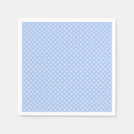 Light Blue und White Dot Napkins Serviette (Vorderseite)