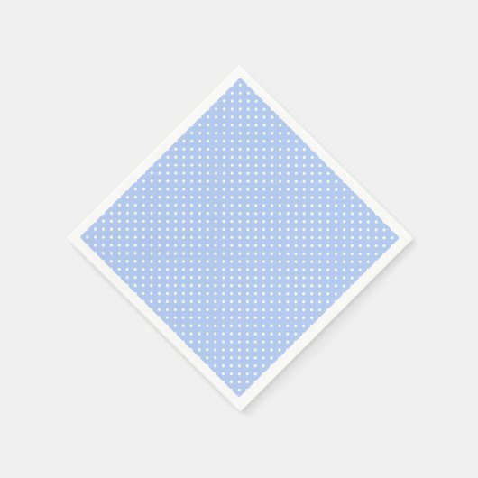 Light Blue und White Dot Napkins Serviette (Ecke)