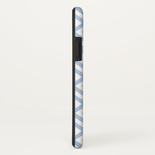 Light Blue und White Geometric Meander Case-Mate iPhone Hülle (Hinten/Rechts)