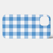 Light Blue und White Gingham Kariert Case-Mate iPhone Hülle (Rückseite (Horizontal))