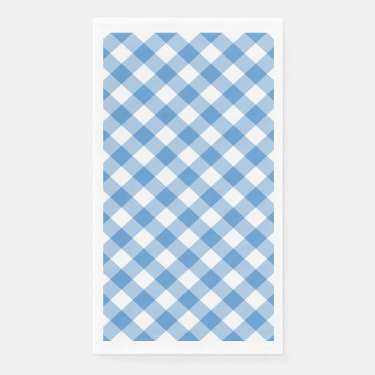 Light Blue und White Gingham Karo Serviette (Vorderseite)