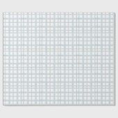 Light Blue und White Kariert Geschenkpapier (Flach)