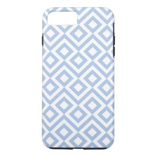 Light Blue und White Meander iPhone 8/7 Plus Case (Rückseite)