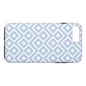 Light Blue und White Meander iPhone 8/7 Plus Case (Rückseite (Horizontal))