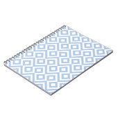 Light Blue und White Meander Notizblock (Linke Seite)