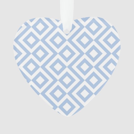 Light Blue und White Meander Ornament (Vorderseite)