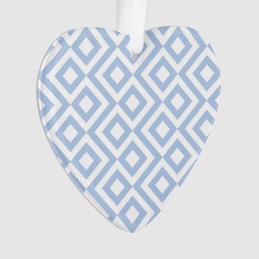 Light Blue und White Meander Ornament (Vorderseite)