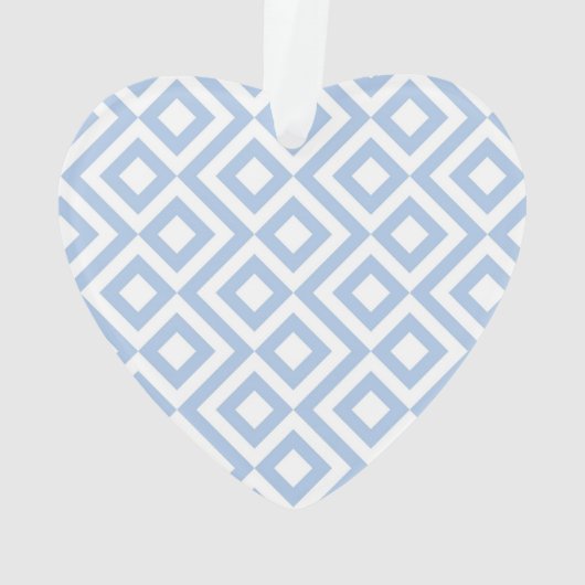 Light Blue und White Meander Ornament (Rückseite)